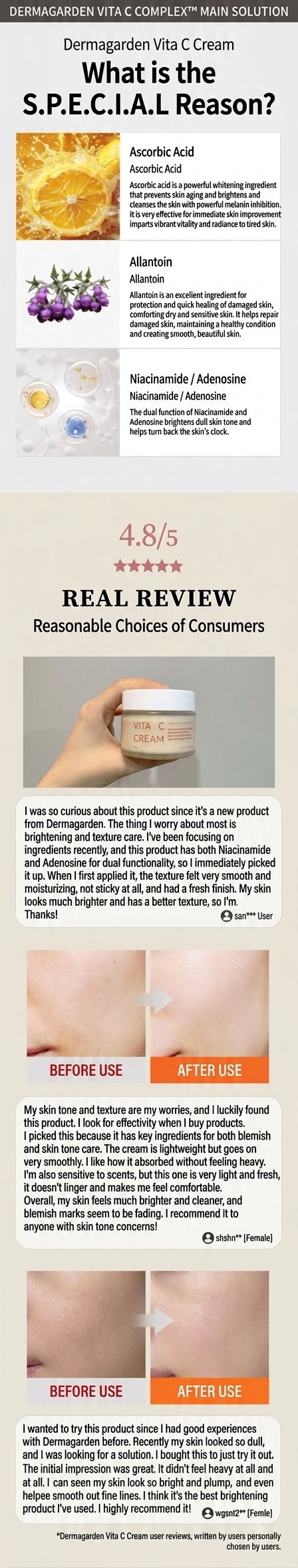 Dermagarden Vita C Cream 60g - Key Ingredients & Reviews