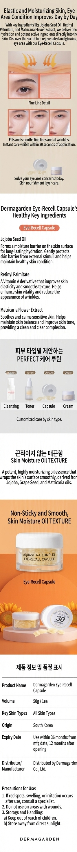 Dermagarden Eye-Recell Capsule - Key Ingredients & Product Info
