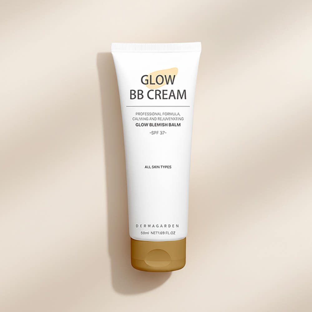 Dermagarden Glow BB Cream - Beige Background Flat Lay