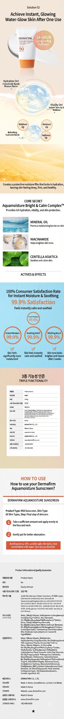 Dermagarden Aqua Sunblock - Triple Action Benefits & Key Ingredients