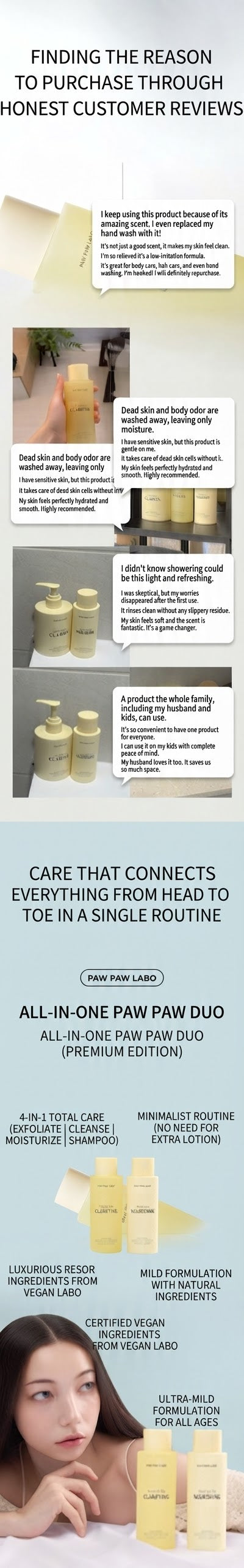 Paw Paw Labo Head to Toe CLARIFY — All-in-One Shampoo & Body Wash