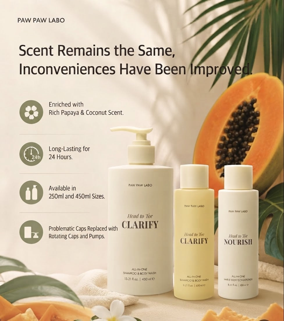 Paw Paw Labo Head to Toe CLARIFY — All-in-One Shampoo & Body Wash
